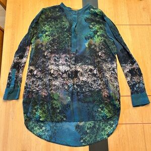 Joe Fresh Teal Silk Tunic